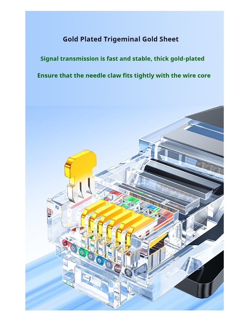 M-PARD 1.5M Cat 7 Ethernet cable, high-speed 10 Gigabit LAN cable, with RJ45 gold-plated connector, 10Gbps 600Mhz shielded Internet jumper, used for switches, routers, modems - Image 3
