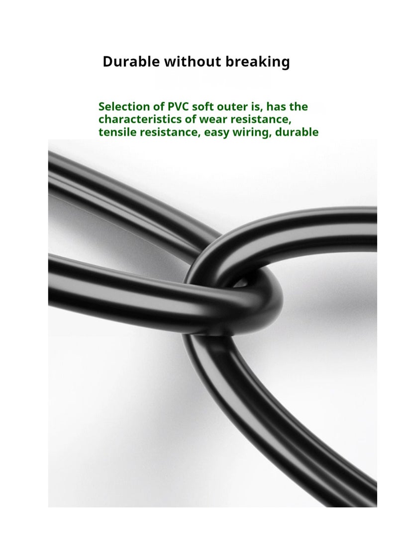 M-PARD 1.5M Cat 7 Ethernet cable, high-speed 10 Gigabit LAN cable, with RJ45 gold-plated connector, 10Gbps 600Mhz shielded Internet jumper, used for switches, routers, modems - Image 4