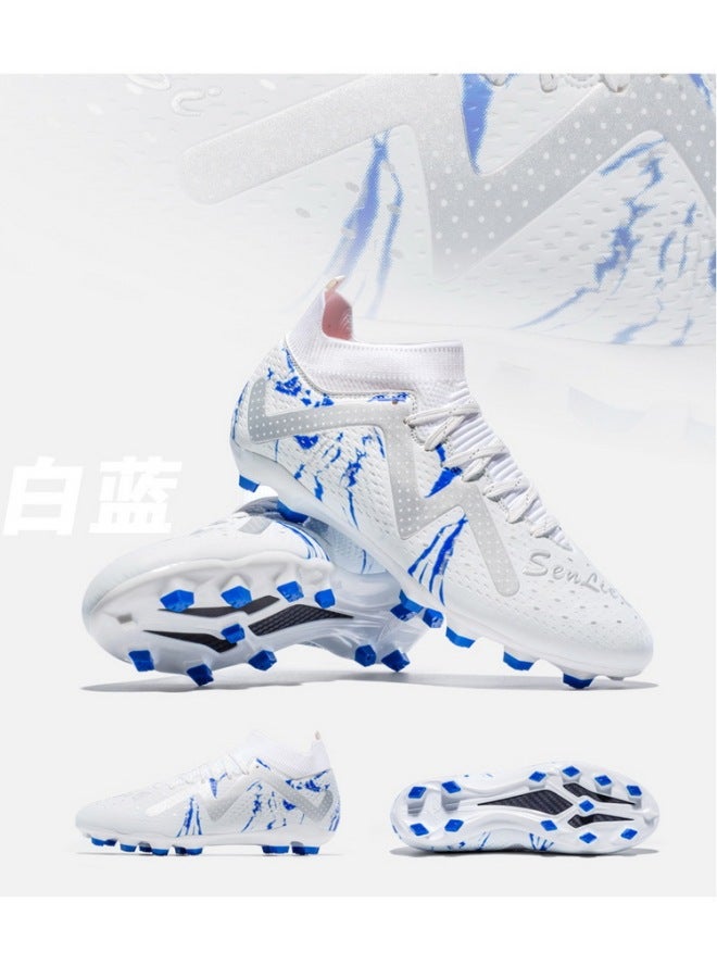 Youth High-Top Football Shoes for Boys and Adults Long Studs TF Crushed Studs Soccer Shoes Competition Training
