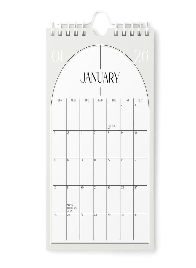 Karto Small Wall Calendar 2026 - Vertical 6x9 inch January 2026 to June 2027 - Small, Versatile, and Easy Planning with the Aesthetic Desk Monthly Calendar - Boho Beige - Image 1