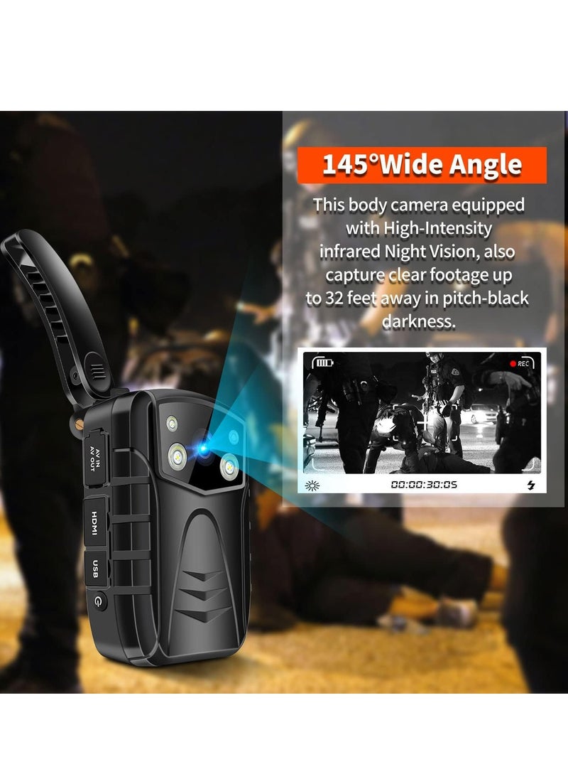 SYOSI Body Camera for Law Enforcement, 1296P HD Cameras Camcorders Body Worn Night Vision Recorder, Security Guards, Personal Use  - Image 2