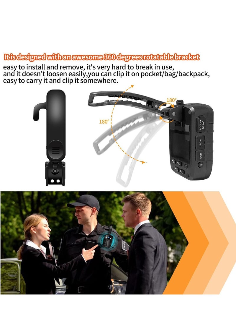 SYOSI Body Camera for Law Enforcement, 1296P HD Cameras Camcorders Body Worn Night Vision Recorder, Security Guards, Personal Use  - Image 4