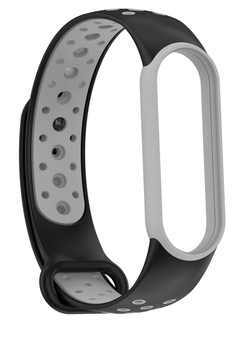 Strap Compatible with Xiaomi Mi Band 4 / Mi Band 3, Women Men Armband, Two Colours Breathable Adjustable Soft Silicone Replacement Strap Compatible with Xiaomi Mi Band 3/4 - Image 1