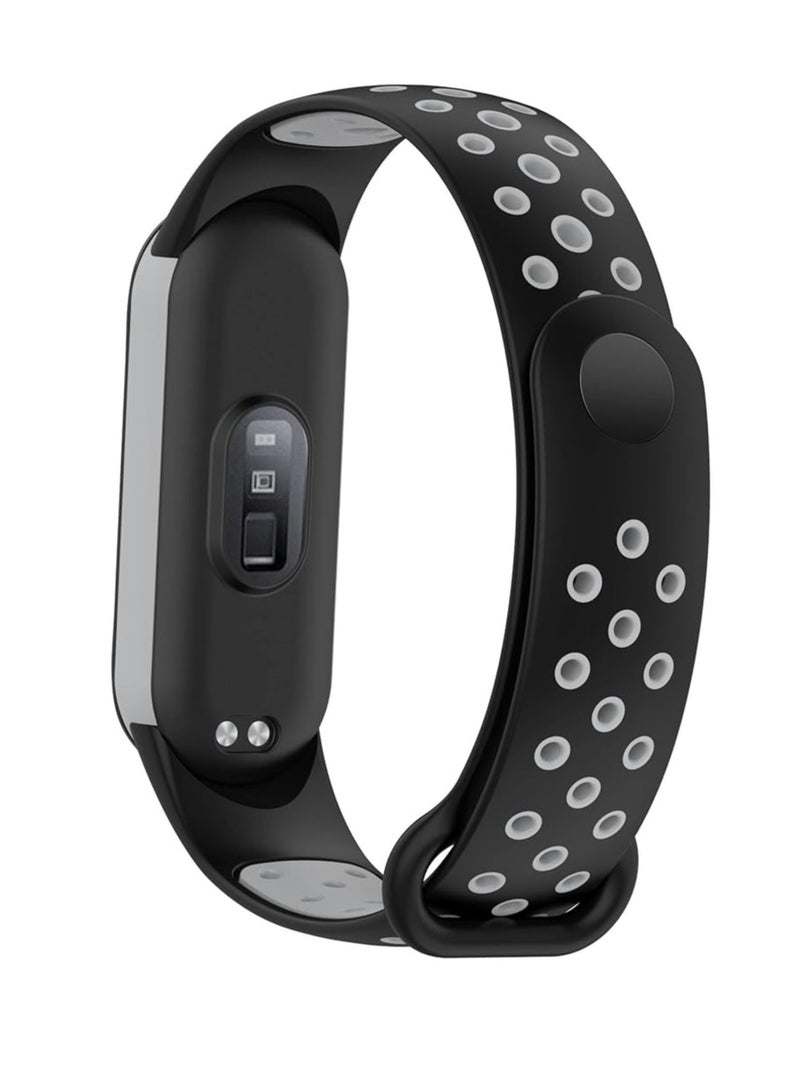 Strap Compatible with Xiaomi Mi Band 4 / Mi Band 3, Women Men Armband, Two Colours Breathable Adjustable Soft Silicone Replacement Strap Compatible with Xiaomi Mi Band 3/4 - Image 2