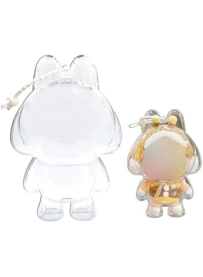 Arabest Protective Case for Crybaby, Case Cover for Crybaby Doll, Plastic Clear Display Box for Crybaby Cover Accessories for Crybaby Tears Factory Series with White Silicone Belt (No Doll)  - Image 1
