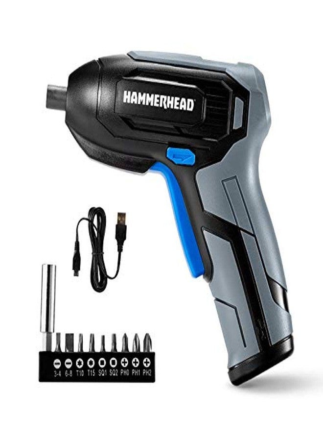 Hammerhead Rechargeable 4V Cordless Screwdriver with 9pcs Bit - HCSD040 - Image 1