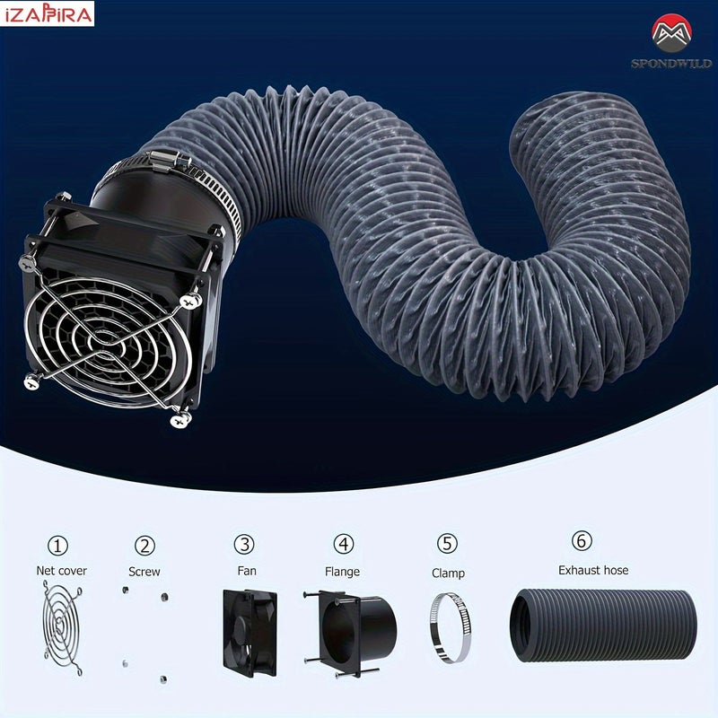 3D Printer Exhaust Kit 7cm Duct for Odor Fume Removal Efficient Ventilation - Image 2