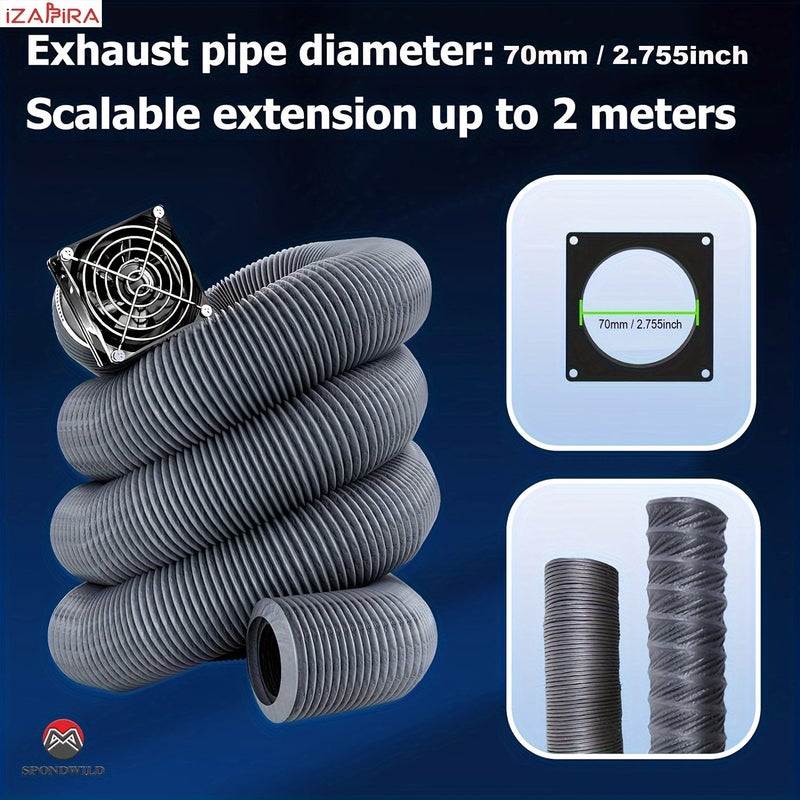 3D Printer Exhaust Kit 7cm Duct for Odor Fume Removal Efficient Ventilation - Image 4