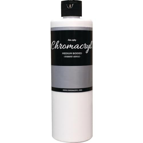 Chroma - 1212 cryl Non-Toxic Premium Acrylic Paint - Pint - White - Image 1