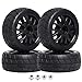Hobbypark 4Pack RC Tires Wheel Rims 12mm Hex Hub Y Shape wFoam Inserts for 110 Remote Control Car On Road Touring - Image 2