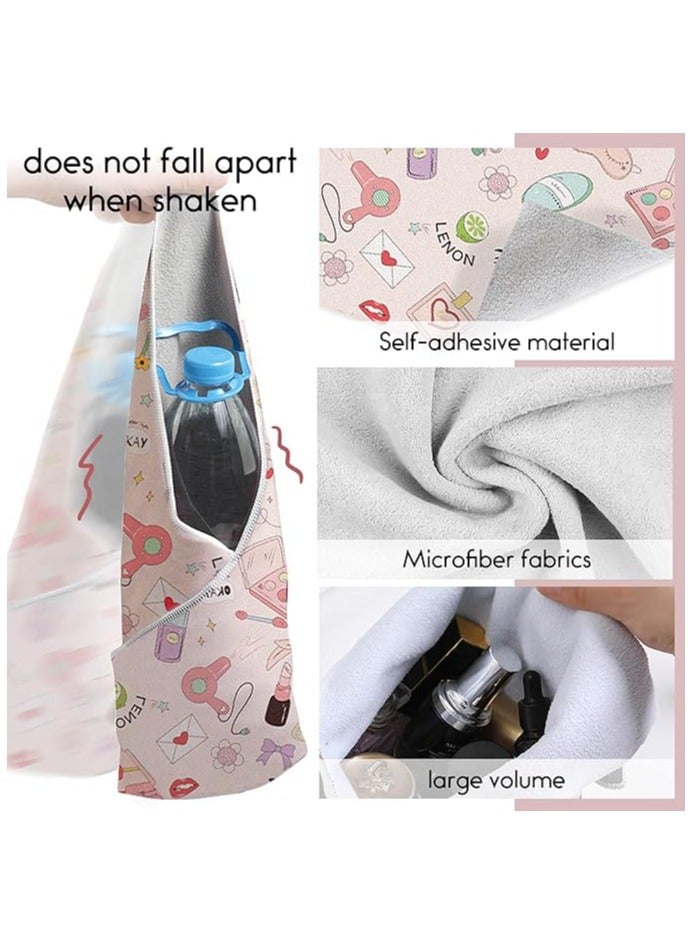 2 Pcs SelfAdhesive Magic Cloth Makeup Bag Open Lay Flat Makeup Bag Camera Lens Wrap Multi Purpose Magical Storage bag Tablet Computer Protection Bag(55cm,35cm)  - Image 4