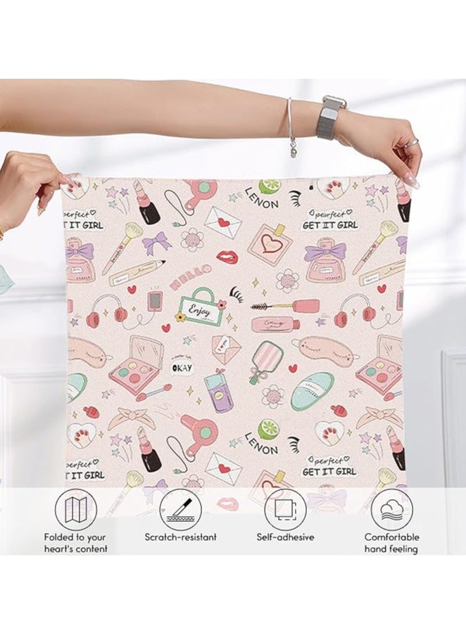 2 Pcs SelfAdhesive Magic Cloth Makeup Bag Open Lay Flat Makeup Bag Camera Lens Wrap Multi Purpose Magical Storage bag Tablet Computer Protection Bag(55cm,35cm)  - Image 2