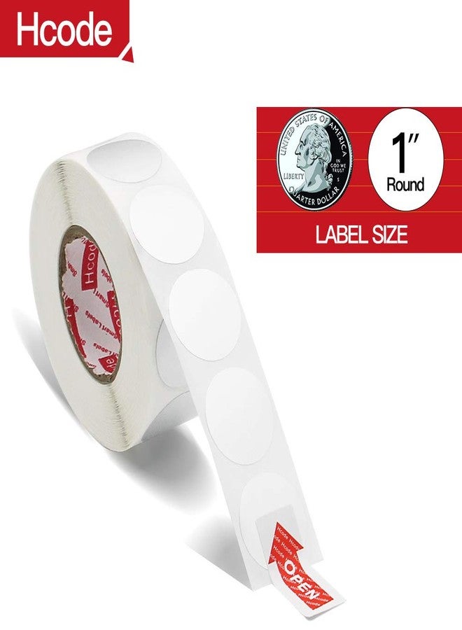 Hcode 1 Inch Metallic Silver Labels Round Blank Adhesive Dots Labels 1000 Pcs Not Thermal Printable - Image 2