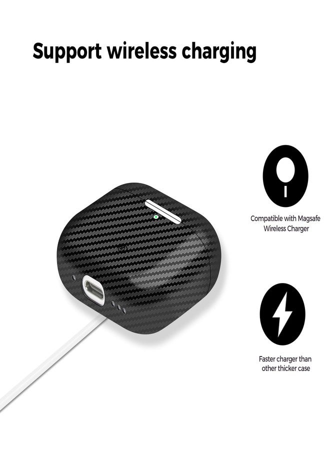 MONOCARBON Real 3K Carbon Fiber Case for Airpods 4,Ultra Light & Thin/Scratch Resistant Protective Hard Cover for 2024 New 4th Generation Airpods,Compatible with MagSafe Wireless Charging - Image 5