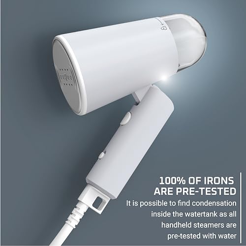 Rowenta Travel Steam Handheld Steamer 2.3 Oz Tank Capacity, Foldable,Easy Steam, Effortless wrinkle removal, 1100 watts Portable, Ironing, Fabric Steamer, Vacation Essentials, Gray, DR1011 - Image 4