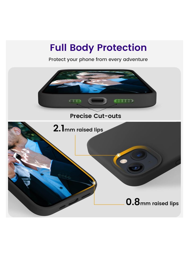 TIGER Compatible with iPhone 14 Case, Ultra Slim Fit Phone Case Liquid Silicone Cover with Full Body Protection Anti-Scratch Shockproof Bumper & Soft Microfiber Lining - Image 2