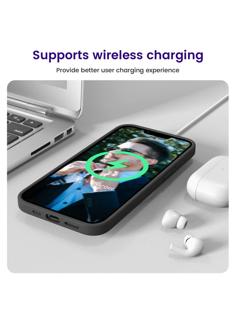 TIGER Compatible with iPhone 14 Case, Ultra Slim Fit Phone Case Liquid Silicone Cover with Full Body Protection Anti-Scratch Shockproof Bumper & Soft Microfiber Lining - Image 5