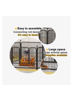 Cool Baby COOLBABY Dog Playpen Foldable 6 Panels Dog Pen 24inch Height Pet Enclosure Dog Fence Outdoor with Lockable Door  - Image 5