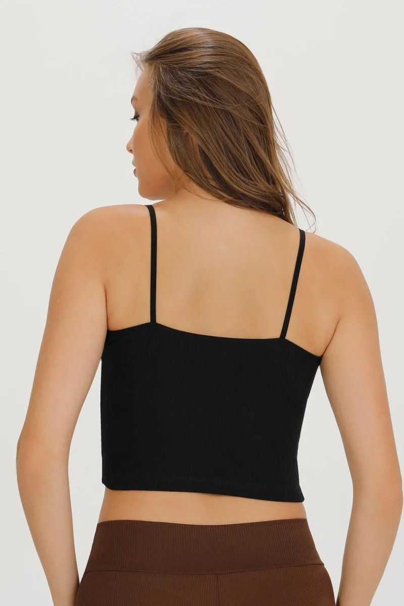 سينسو Women's Corduroy Rope Strap Crop Bustier - CROP120