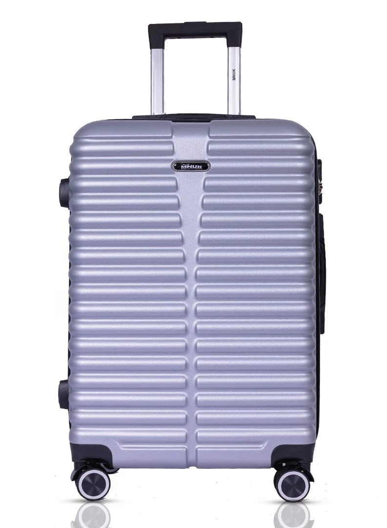 منيك طقم حقائب ديستني (قطعتان) | حقيبة يد - 20 بوصة، حقيبة متوسطة - 24 بوصة | حقيبة ترولي صلبة بمقبض ناعم وقفل TSA | عجلات مزدوجة دوارة 360 درجة | فضي