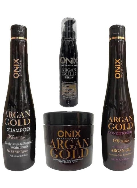 ONIX Gold Argan Hair Care Set - 4 Pieces