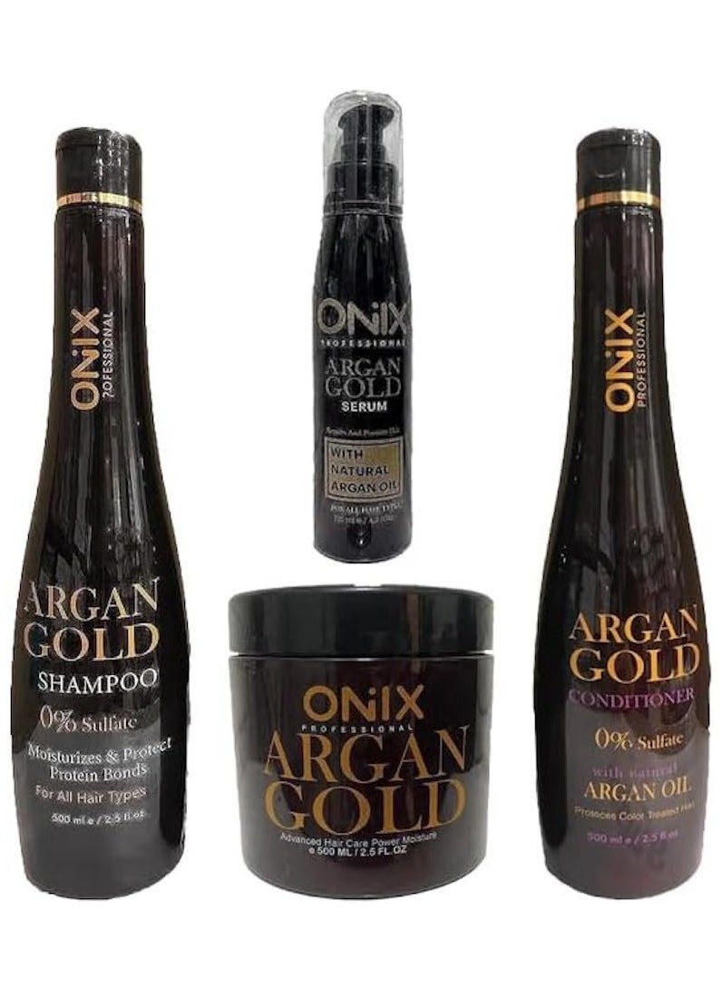 ONIX ONIX Gold Argan Hair Care Set - 4 Pieces 