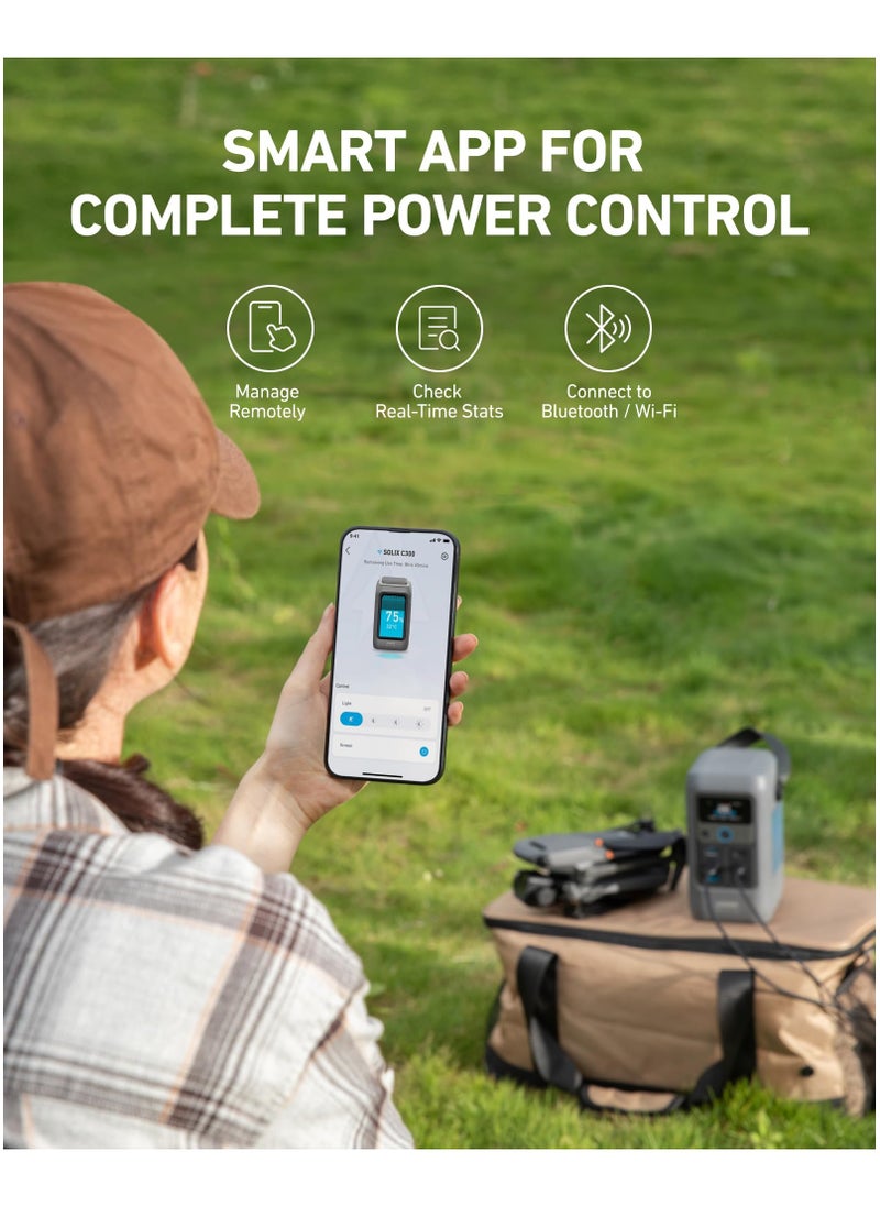 Anker - Anker SOLIX C200 DC Power Bank Station (60,000mAh), 192Wh Portable Power Station, LiFePO4 Battery, 200W Solar Generator, For Outdoor Camping, Traveling, and Emergencies (Optional Solar Panel) - Image 1
