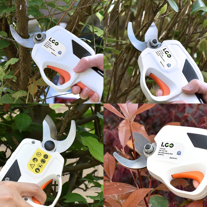 LIGO Cordless Pruning Shears for Thick Stems | 7.2V Fast-Charging Battery Trims 0.98" Branches | Safety Lock & Non-Slip Handle | Rose/Bush/Shrub Trimmer, with Removable Battery - Image 5