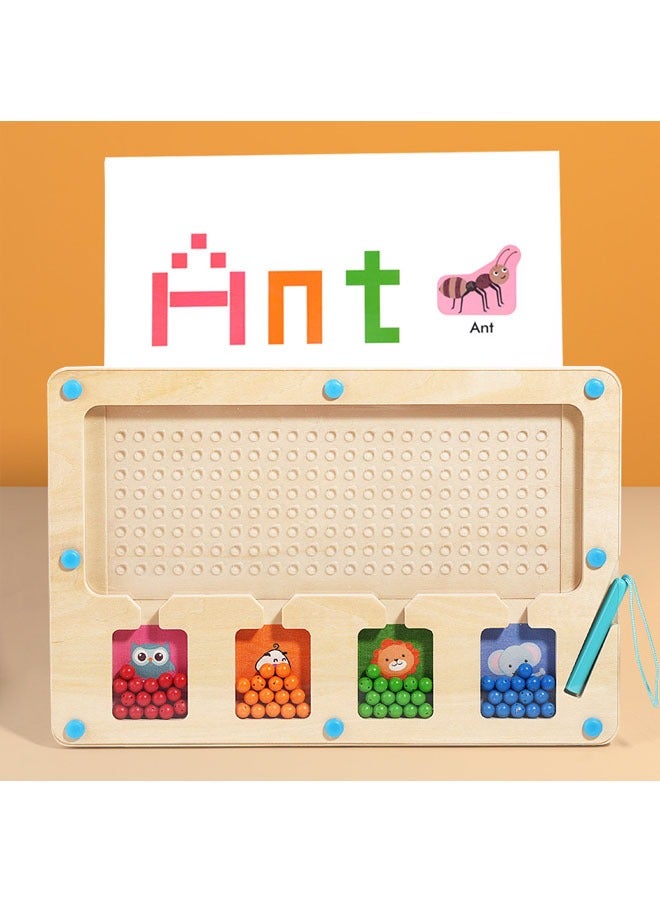 Children's educational color sorting toys, magnetic animal number arithmetic walking bead-on maze, early childhood educational games - Image 3