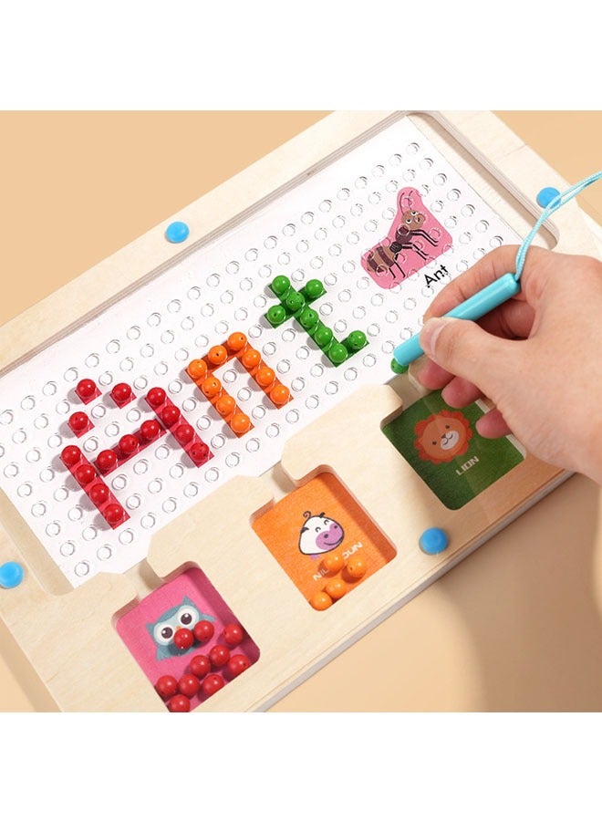 Children's educational color sorting toys, magnetic animal number arithmetic walking bead-on maze, early childhood educational games - Image 2