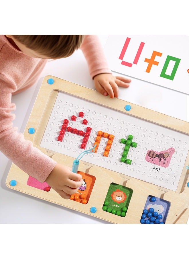 Children's educational color sorting toys, magnetic animal number arithmetic walking bead-on maze, early childhood educational games - Image 4