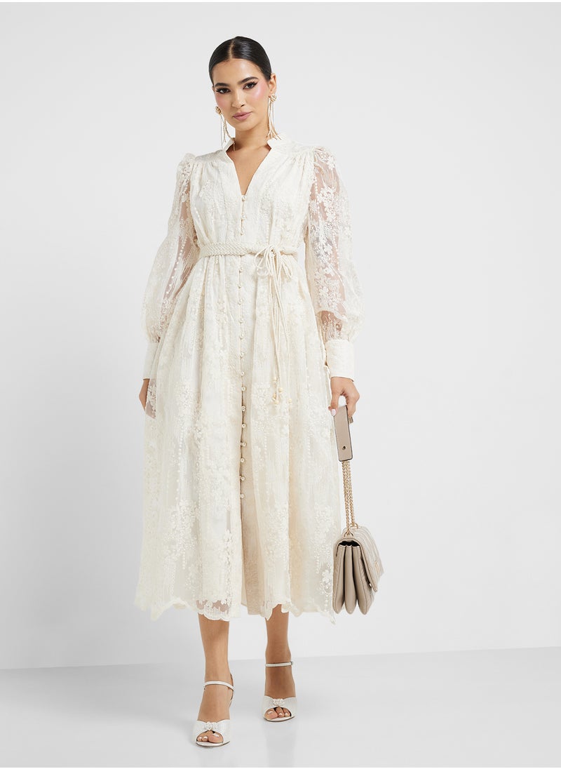Lace A-Line Dress