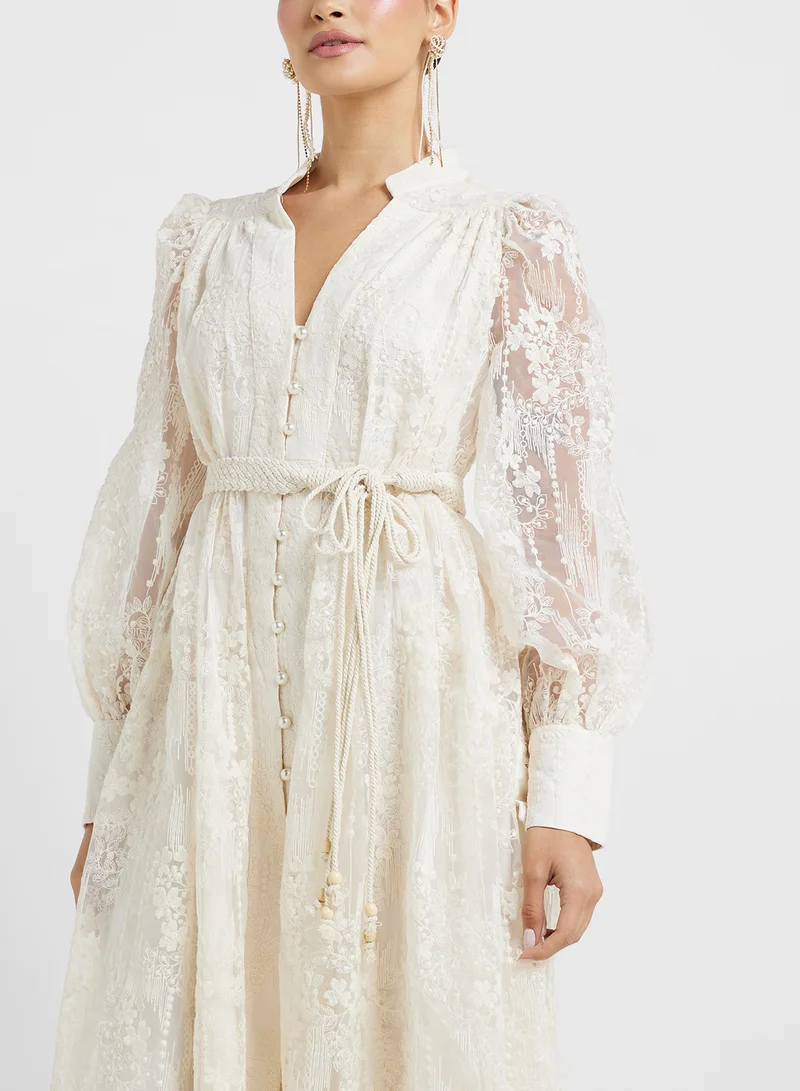 Khizana Lace Midi Dress