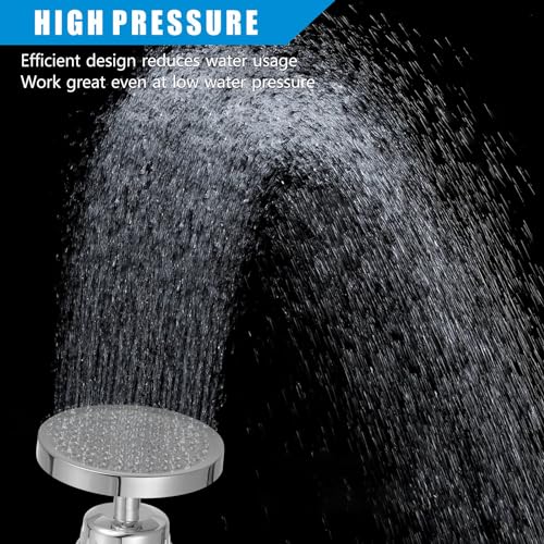 Nuodan Filtered Shower Head, High Pressure Rain Shower Head Filter Set for Hard Water Removes Chlorine and Harmful Substances (Chrome) - Image 5