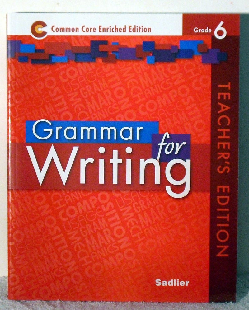Grammar for Writing Grade 6 TEACHER'S EDITION - Image 1