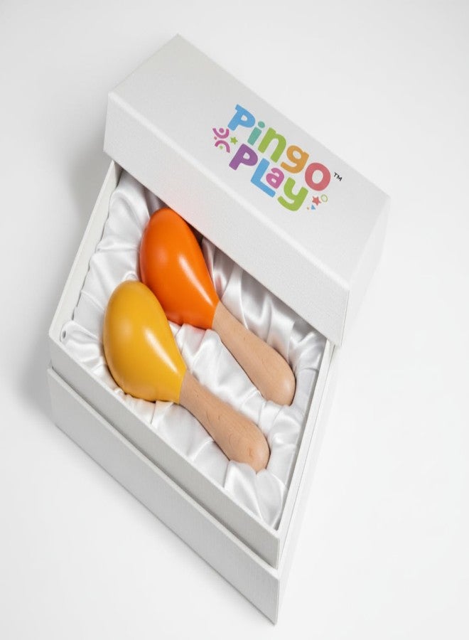 Pingo Play Premium Wooden Maracas Rattle | Montessori Musical Toy for Babies & Toddlers | Sensory Awareness Toy for Toddlers (3 Months+) - Image 3