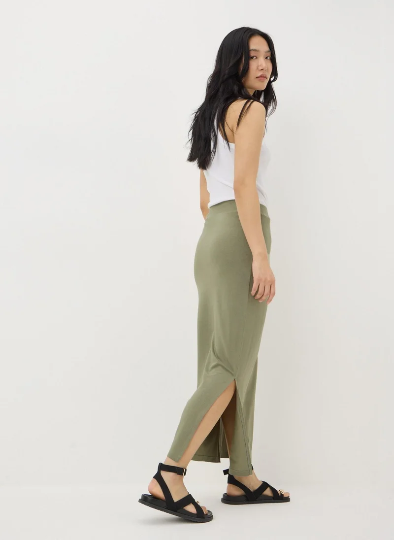 Matalan Green Jersey Maxi Skirt