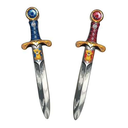 Liontouch Mini Lion Foam Swords BlueRed Toys for Toddler Boys Aged 36 Years 138 in Medieval Pocket Dagger with Gemstone for Pretend Play Safe Weapons Knight Costume Dress Up Accessory - Image 1