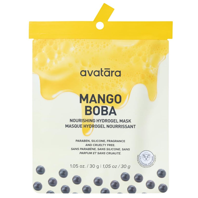Avatara Mango Boba Nourishing Hydrogel Mask 2Piece Hydrating 30 g 1Pack