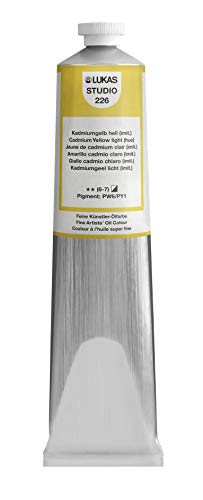 LUKAS Studio Artist Oil Color Paints HighPigment Oil Paint Made with Natural Binder for Artist Painting More Cadmium Yellow Light Hue 200 mL - Image 1