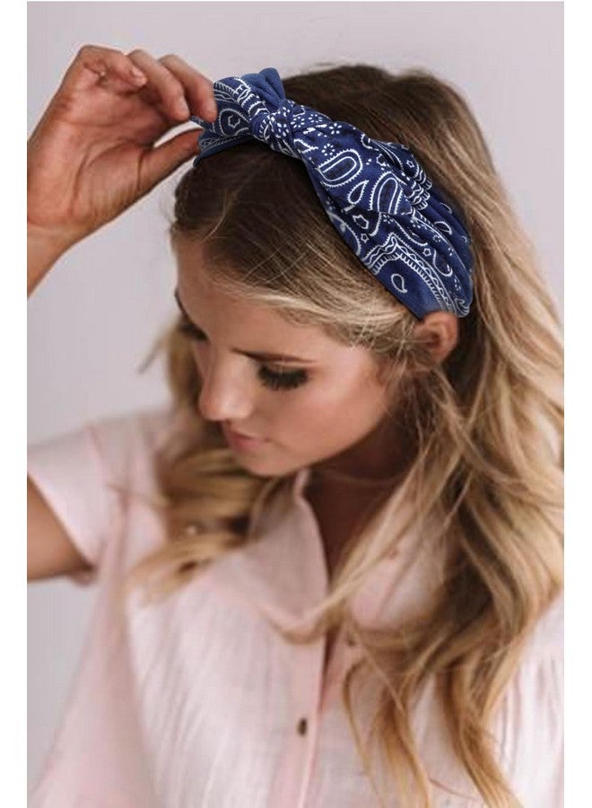 DRESHOW 8 Pack Bow Headbands Of Solid Color For Women’S Hair Non Slip Wide Vintage Head Wraps Knotted Cute Hair Band Accessories - Image 2