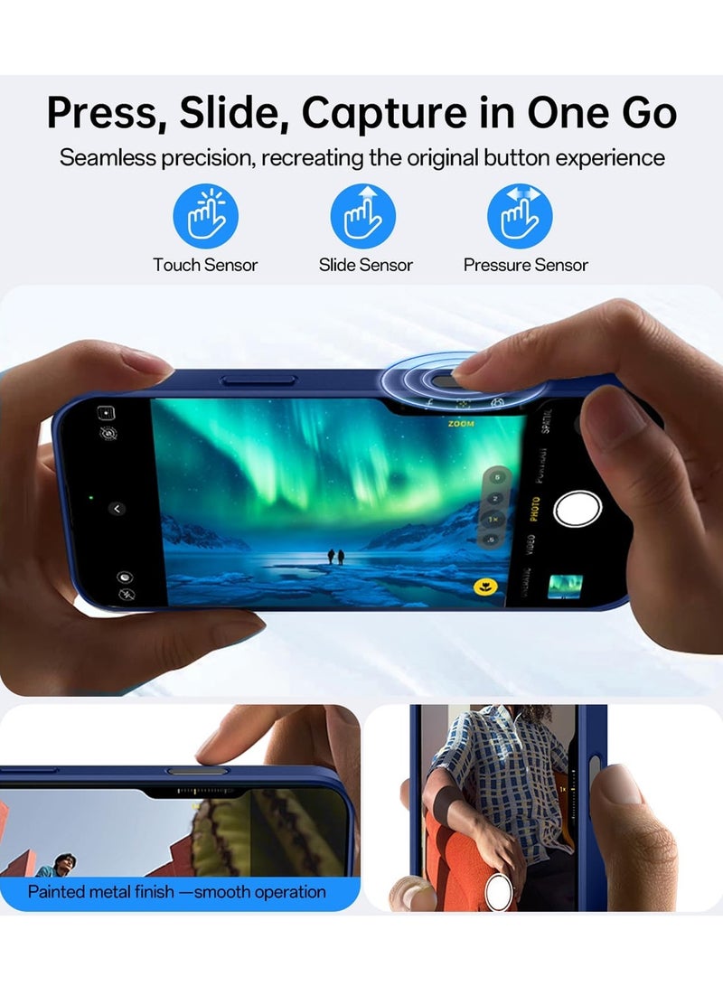 دبليو تيك غطاء هاتف آبل آيفون 17 5G 2025 مصنوع من السيليكون الصلب الهجين شفاف نحيف أنيق مع مغناطيس ماغسيف (MCMPMN) - أزرق داكن - Image 4