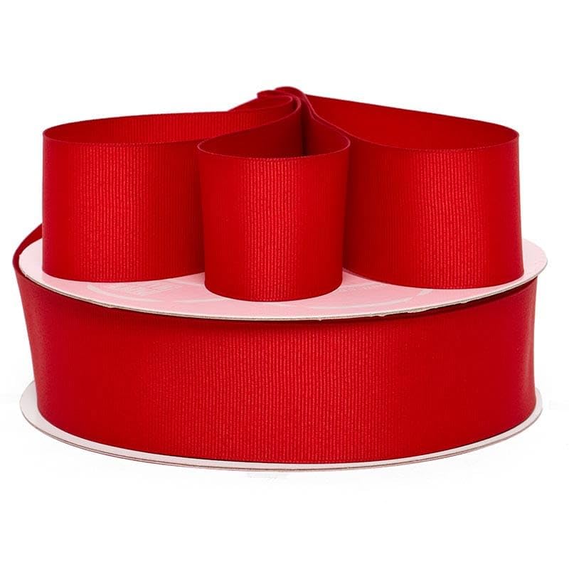Paper Mart Red Grosgrain Ribbon 15 Inch Width Large 50 Yard Roll of Holiday Ribbon for Gift Wrapping Red Christmas Ribbon