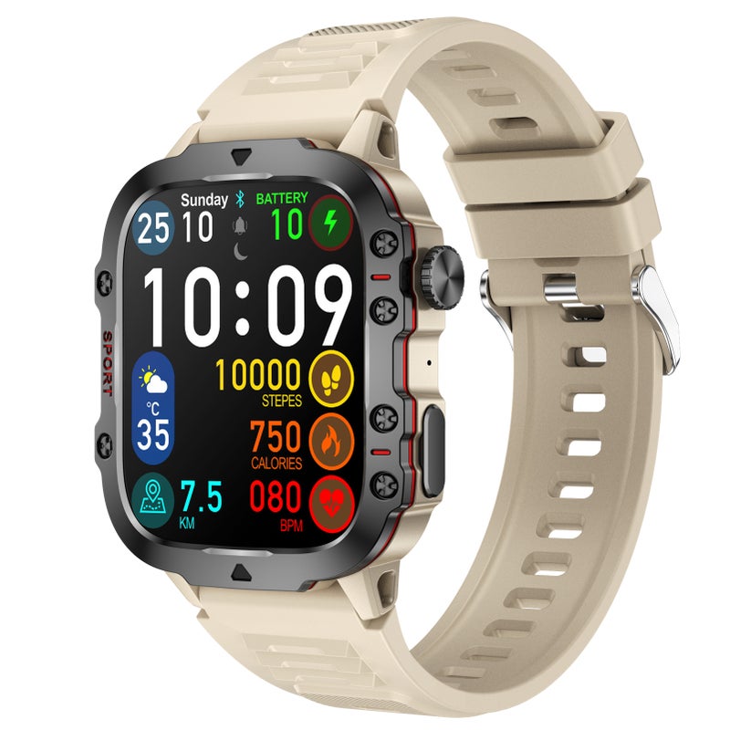 Smart Watch 1.96-Inch High-Resolution Full Touchscreen - 7-10 Days Working Time 30m Waterproof Health Monitor for Daily Use Sports Enthusiasts - Image 3