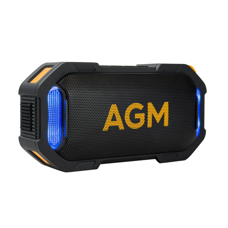 AGM مكبر صوت بلوتوث محمول AGM MagROCK، مقاوم للماء IP67، مقاوم للسقوط والغبار، مكبرات صوت خارجية بلوتوث 5.3، صوت ستيريو قوي مع زيادة في الحجم، إضاءة RGB نابضة، تصميم بتعلق مغناطيسي - Image 1