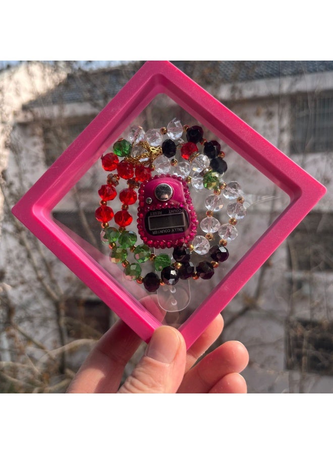 NIBEMINENT Muslim Prayer Beads, 33 Prayer Beads Counter Gift Box Set, 10mm