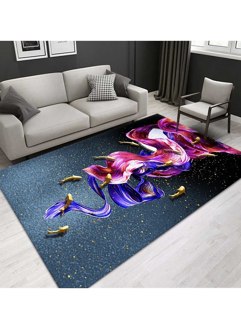 Loquat سجادة مربعة من ألياف البوليستر بسيطة ومريحة