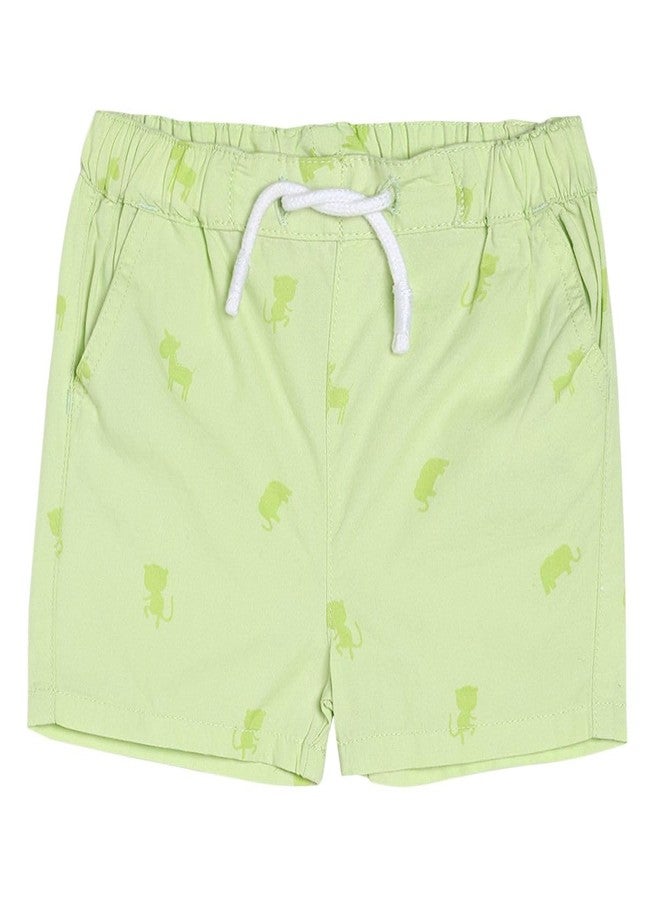 miniklub Baby Woven Cotton Green Color Short (6-9M) - Image 1