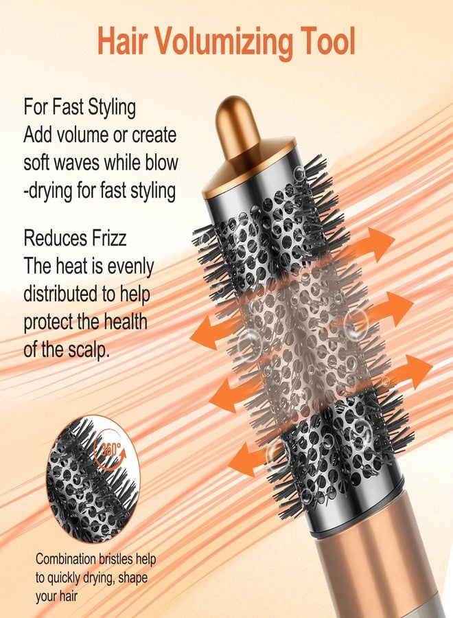 PUREGUST Round Brush Attachment for Dyson Air wrap Oval Round Volumizing Brush for Dyson Airwrap Accessories, Gold - Image 4