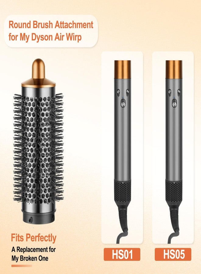 PUREGUST Round Brush Attachment for Dyson Air wrap Oval Round Volumizing Brush for Dyson Airwrap Accessories, Gold - Image 5